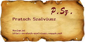Pratsch Szalviusz névjegykártya